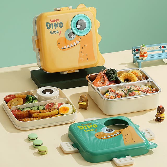 Dinosaur Lunch Box for Kids - Fun School Meal Container