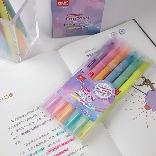 Fantasy Double-Sided Highlighter Pens for Kids - 6 Shades